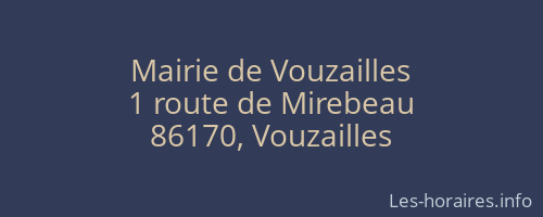 Mairie de Vouzailles