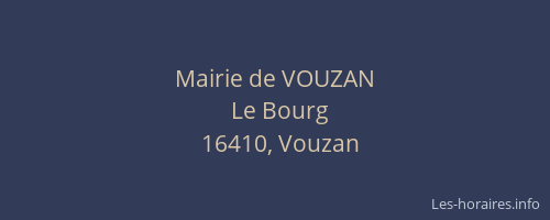 Mairie de VOUZAN