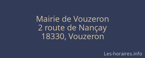 Mairie de Vouzeron