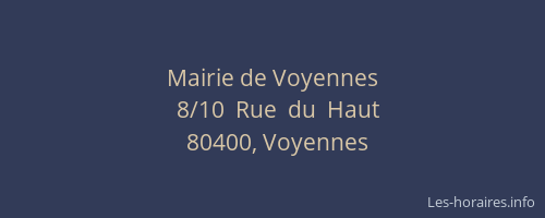 Mairie de Voyennes