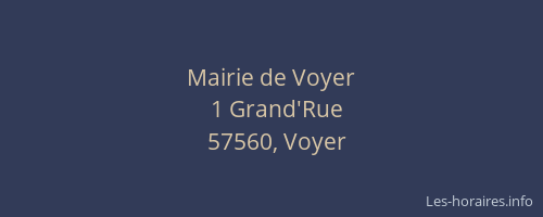 Mairie de Voyer