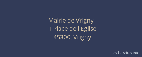 Mairie de Vrigny