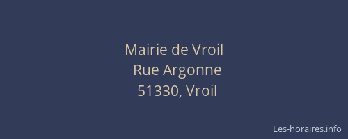 Mairie de Vroil