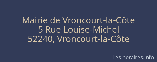 Mairie de Vroncourt-la-Côte