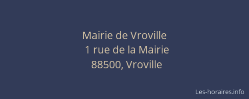 Mairie de Vroville