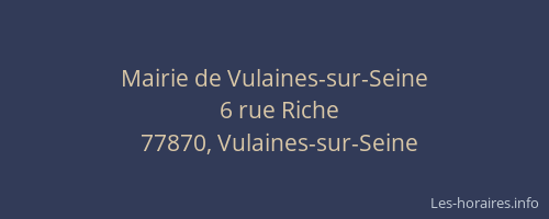 Mairie de Vulaines-sur-Seine