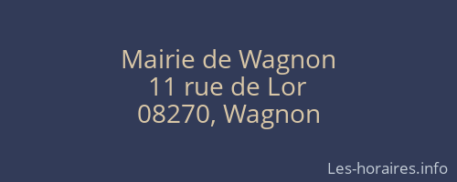 Mairie de Wagnon