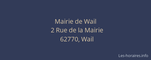 Mairie de Wail