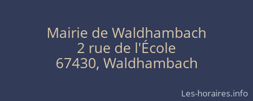 Mairie de Waldhambach