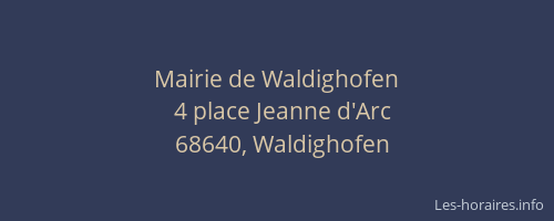 Mairie de Waldighofen