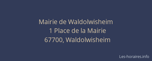 Mairie de Waldolwisheim