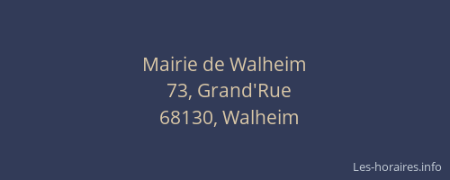 Mairie de Walheim
