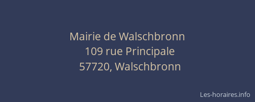 Mairie de Walschbronn