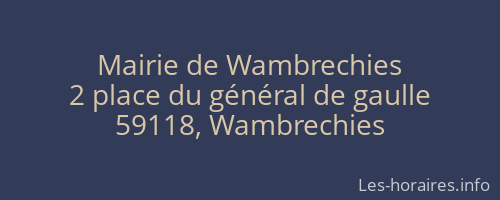 Mairie de Wambrechies