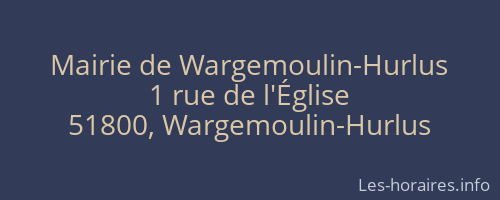 Mairie de Wargemoulin-Hurlus