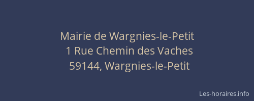 Mairie de Wargnies-le-Petit