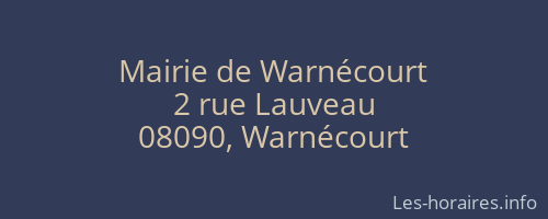 Mairie de Warnécourt