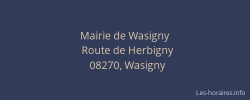 Mairie de Wasigny