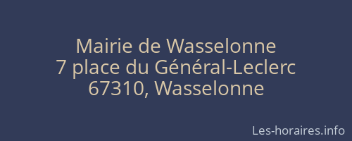 Mairie de Wasselonne