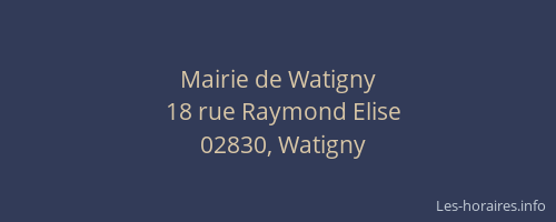 Mairie de Watigny