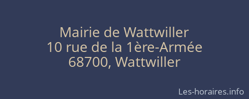 Mairie de Wattwiller