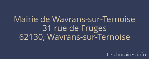 Mairie de Wavrans-sur-Ternoise