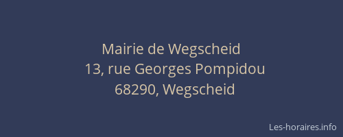 Mairie de Wegscheid