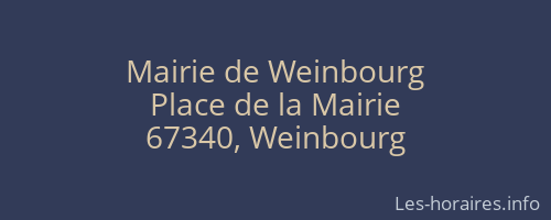 Mairie de Weinbourg