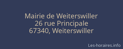 Mairie de Weiterswiller