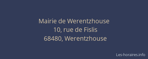 Mairie de Werentzhouse
