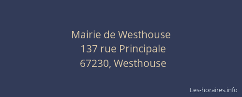 Mairie de Westhouse