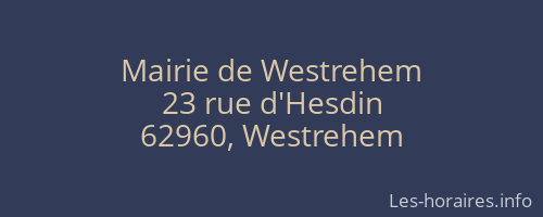 Mairie de Westrehem