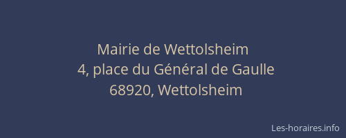 Mairie de Wettolsheim