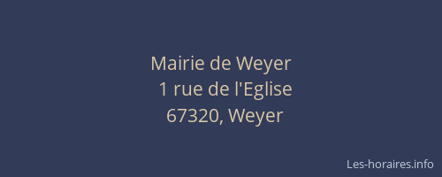 Mairie de Weyer