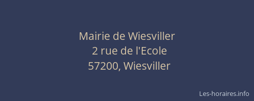 Mairie de Wiesviller