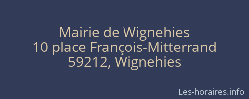 Mairie de Wignehies