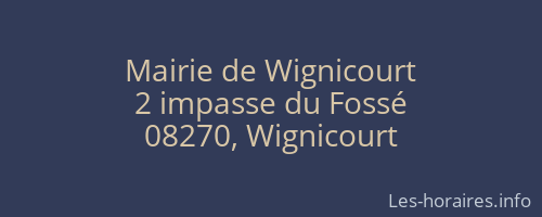 Mairie de Wignicourt