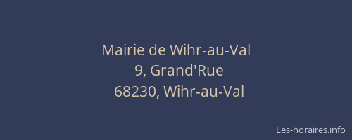 Mairie de Wihr-au-Val