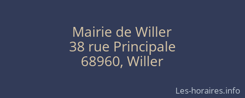 Mairie de Willer