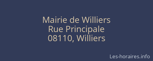 Mairie de Williers