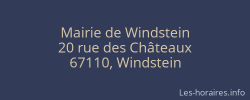 Mairie de Windstein