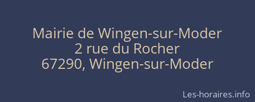 Mairie de Wingen-sur-Moder