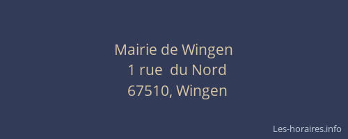 Mairie de Wingen