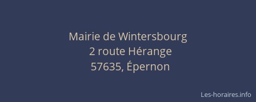 Mairie de Wintersbourg