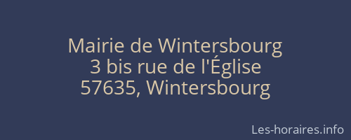 Mairie de Wintersbourg