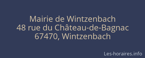 Mairie de Wintzenbach