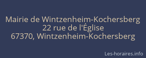 Mairie de Wintzenheim-Kochersberg