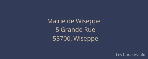 Mairie de Wiseppe