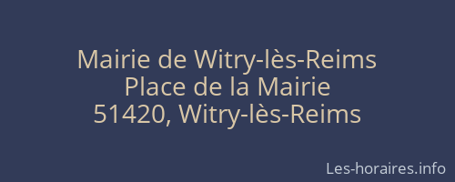 Mairie de Witry-lès-Reims