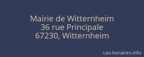 Mairie de Witternheim
